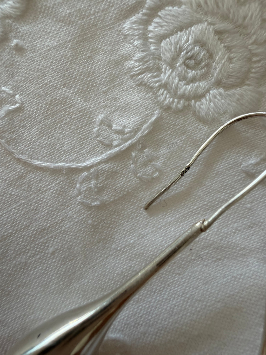 925 silver drop vintage pendant teardrop 90s