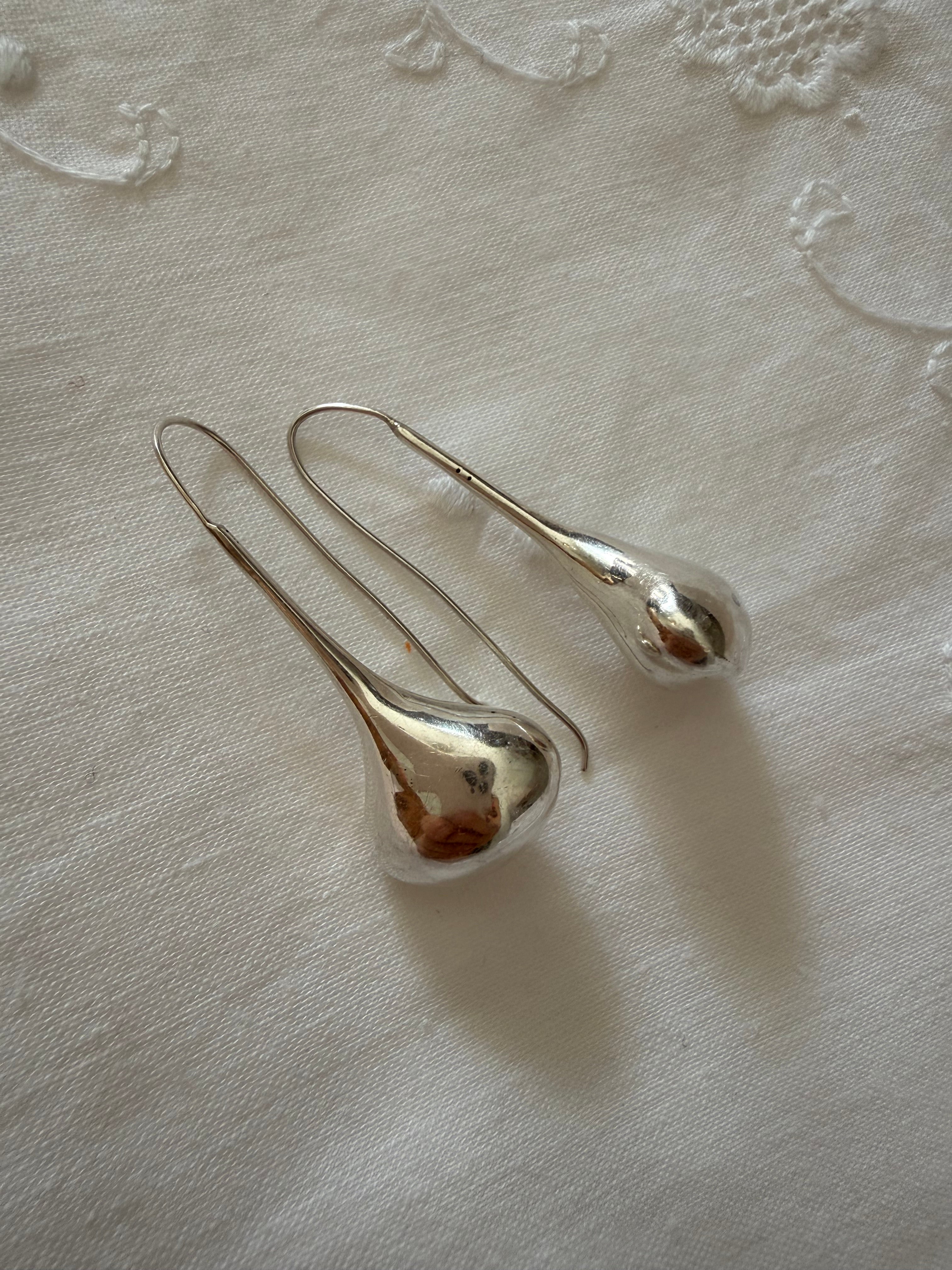 Vintage drop earrings teardrop 925 silver Mexico