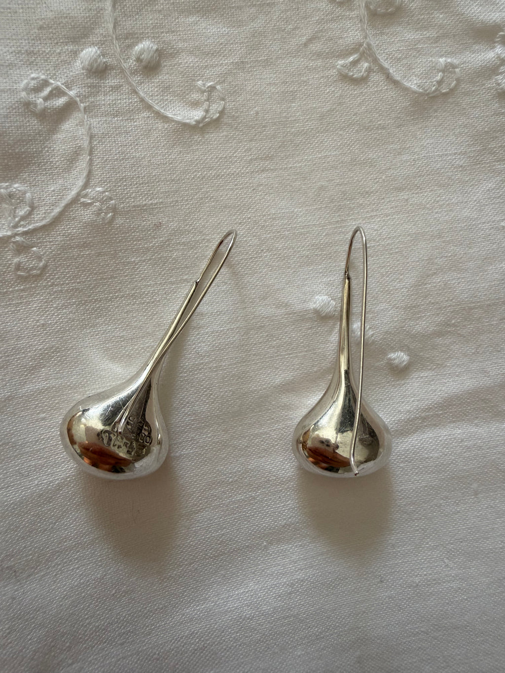 Vintage drop earrings teardrop 925 silver Mexico