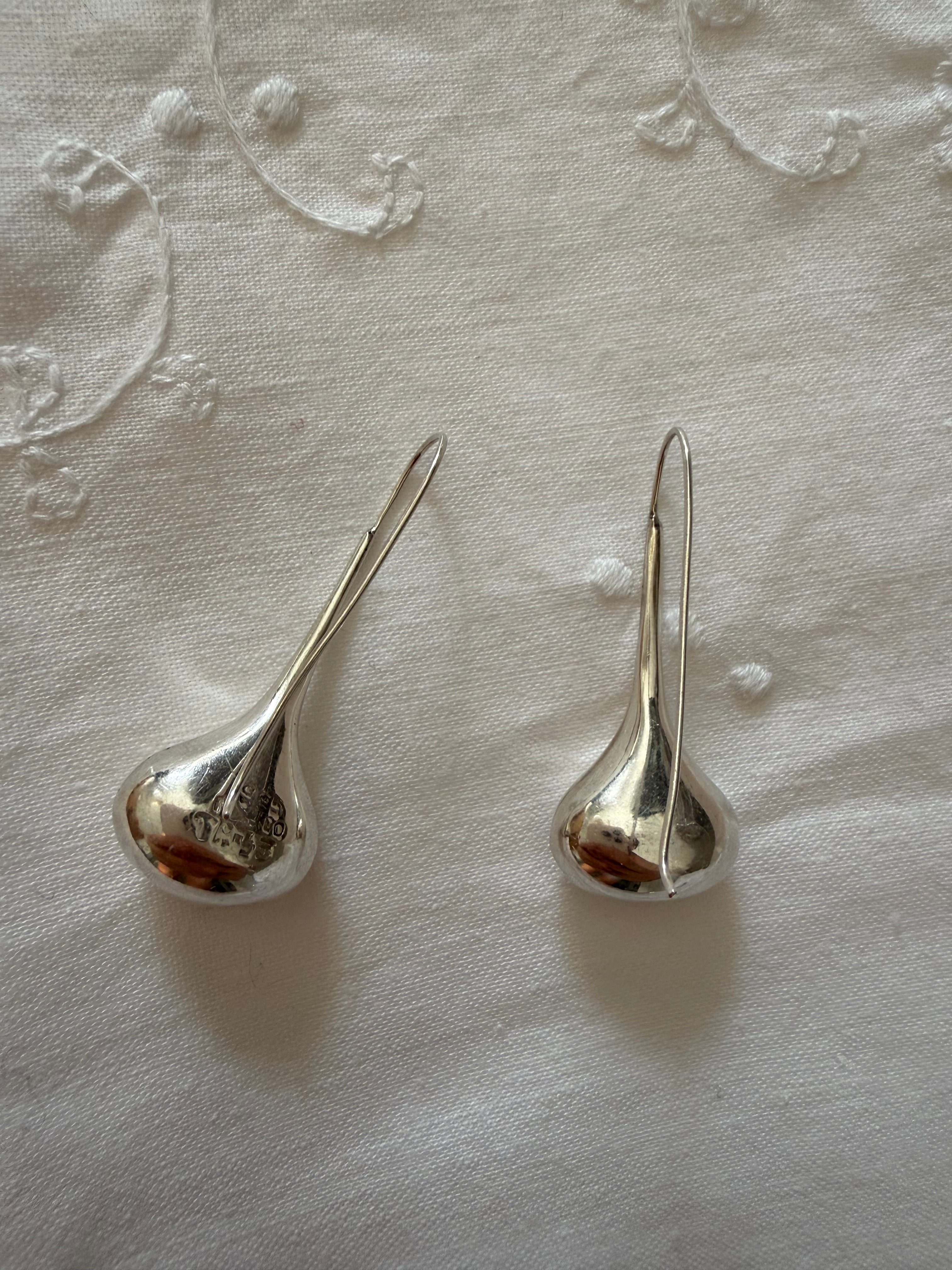 Vintage drop earrings teardrop 925 silver Mexico