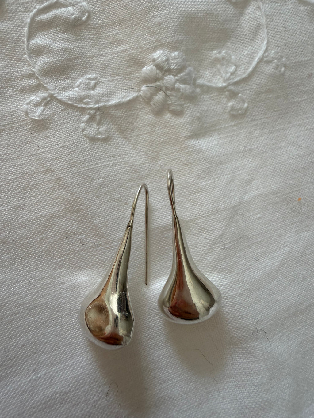 Vintage 925 earrings silver drop