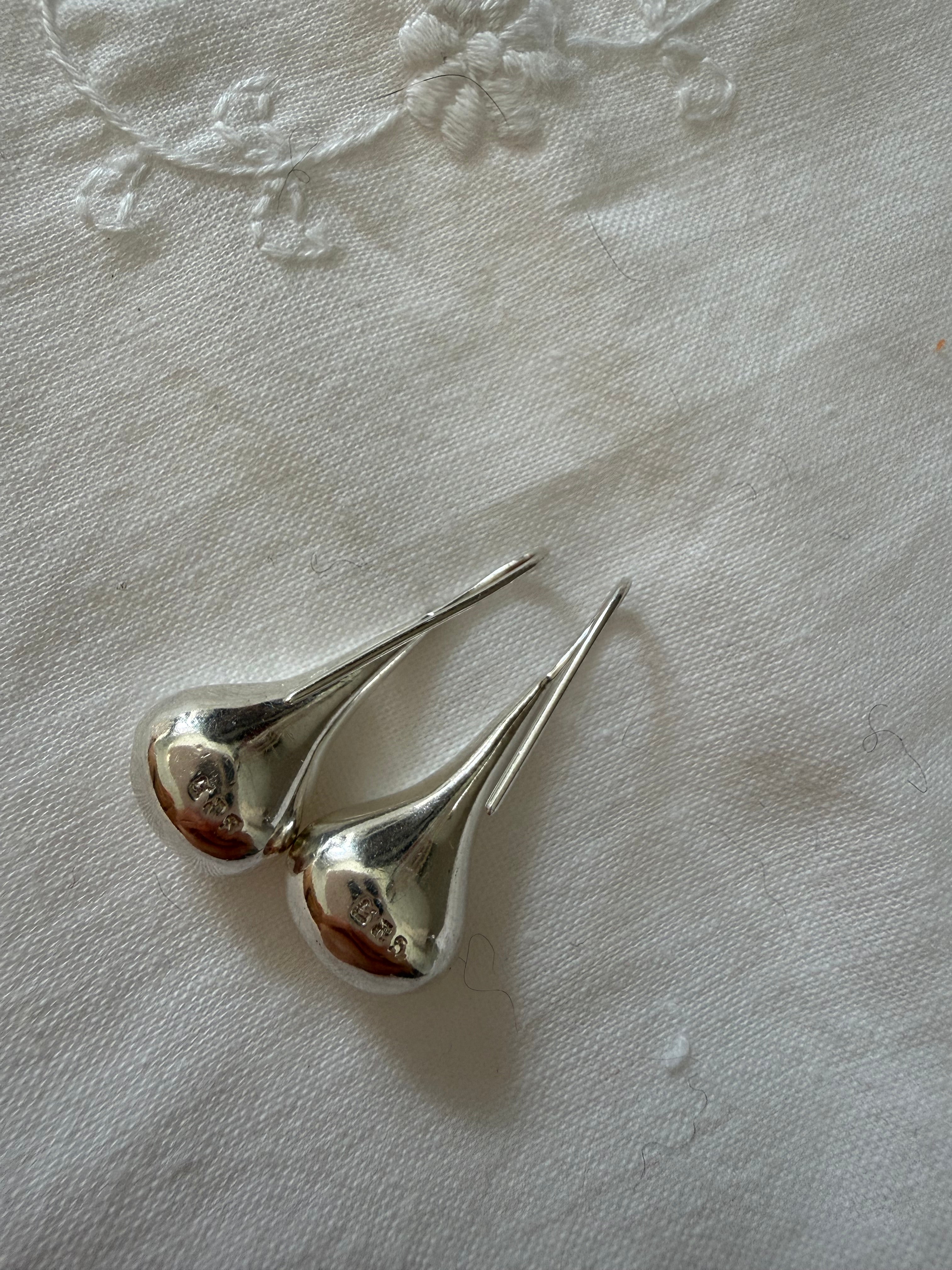 Vintage 925 earrings silver drop
