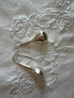 925 silver 70s 80s drop earrings teardrop pendants vintage Mexico