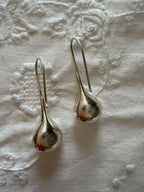 925 silver earrings drops teardrop pendants 90s vintage