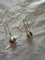 925 silver earrings drops teardrop pendants 90s vintage