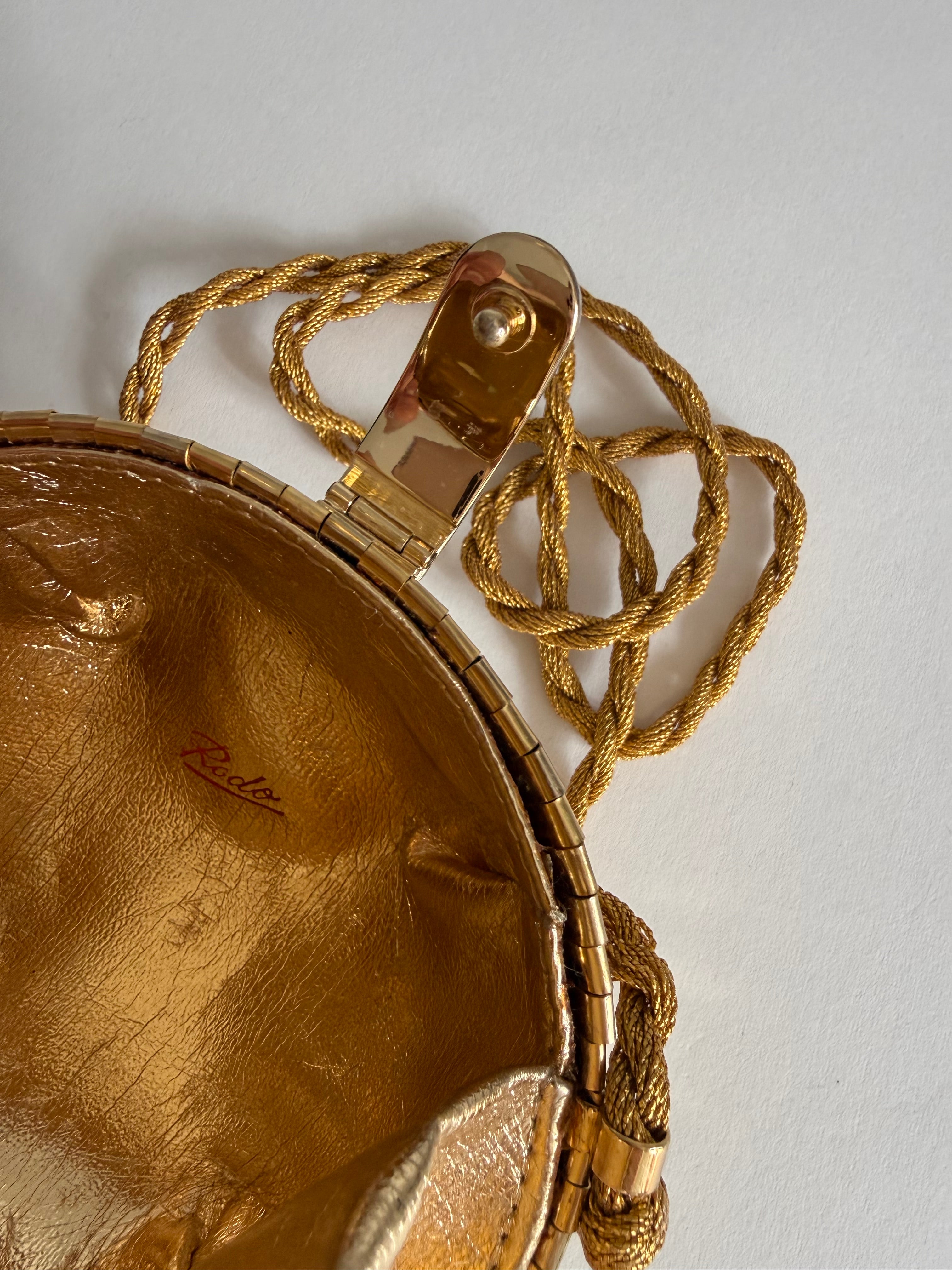 Rodo clutch disc ball shoulder bag