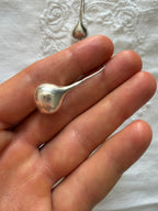 925 silver earrings drops teardrop pendants 90s vintage