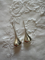 Vintage 925 silver drop earrings teardrop pendants 90s