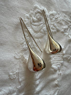 Vintage 925 silver drop earrings teardrop pendants 90s