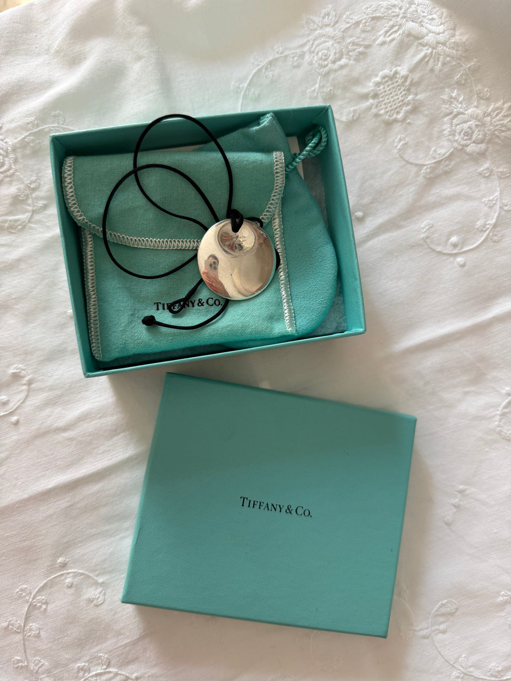 Tiffany&Co. Elsa Peretti Cord round pendant necklace 925