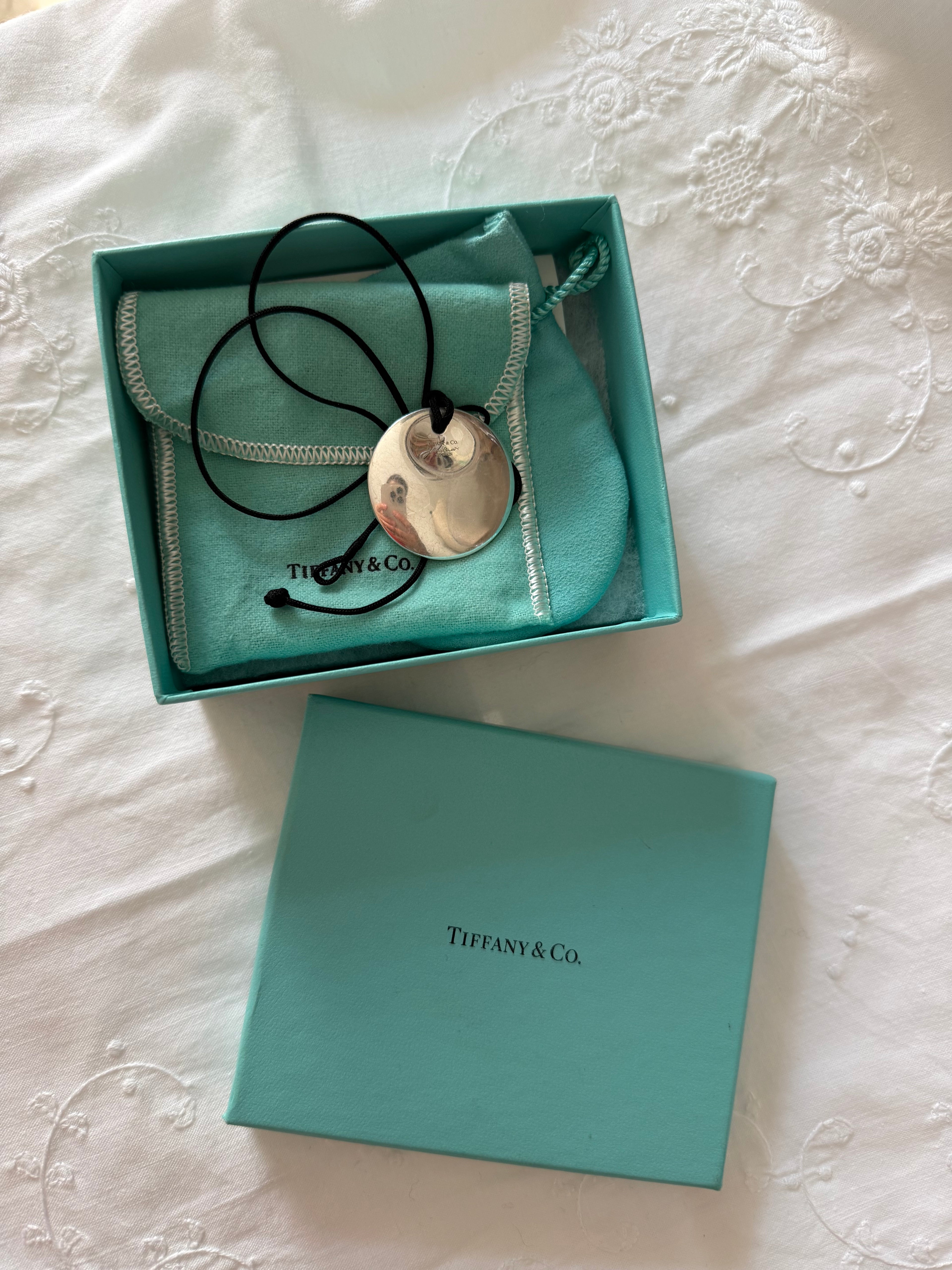 Tiffany&Co. Elsa Peretti Cord round pendant necklace 925