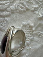 Vintage 925 silver ring with purple stone