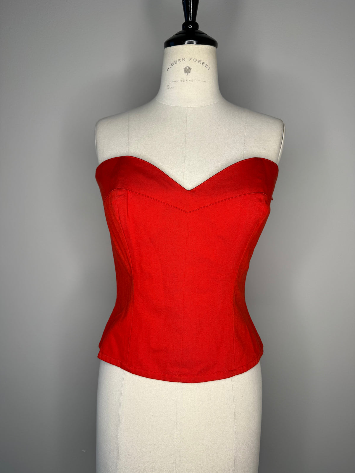 Yves Saint Laurent bustier red top 80s