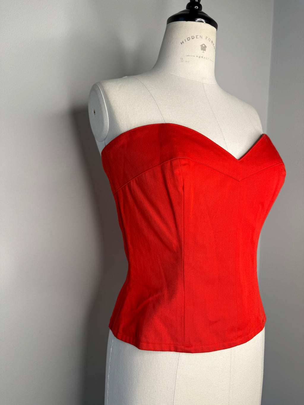 Yves Saint Laurent bustier red top 80s