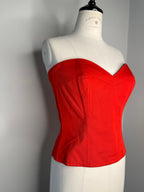 Yves Saint Laurent bustier red top 80s