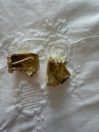 Vintage 925 silver earrings wet in gold