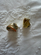 Vintage 925 silver earrings wet in gold
