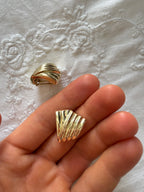 Vintage 925 silver earrings wet in gold