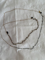 Necklace unique piece semi-precious stone crystals