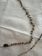 Necklace unique piece semi-precious stone crystals