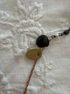 Necklace unique piece semi-precious stone crystals