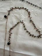 Necklace unique piece semi-precious stone crystals
