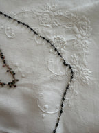 Necklace unique piece semi-precious stone crystals