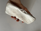 Rodo silver metal clutch