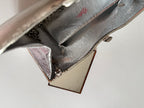 Rodo silver metal clutch