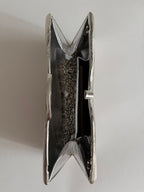 Rodo silver metal clutch