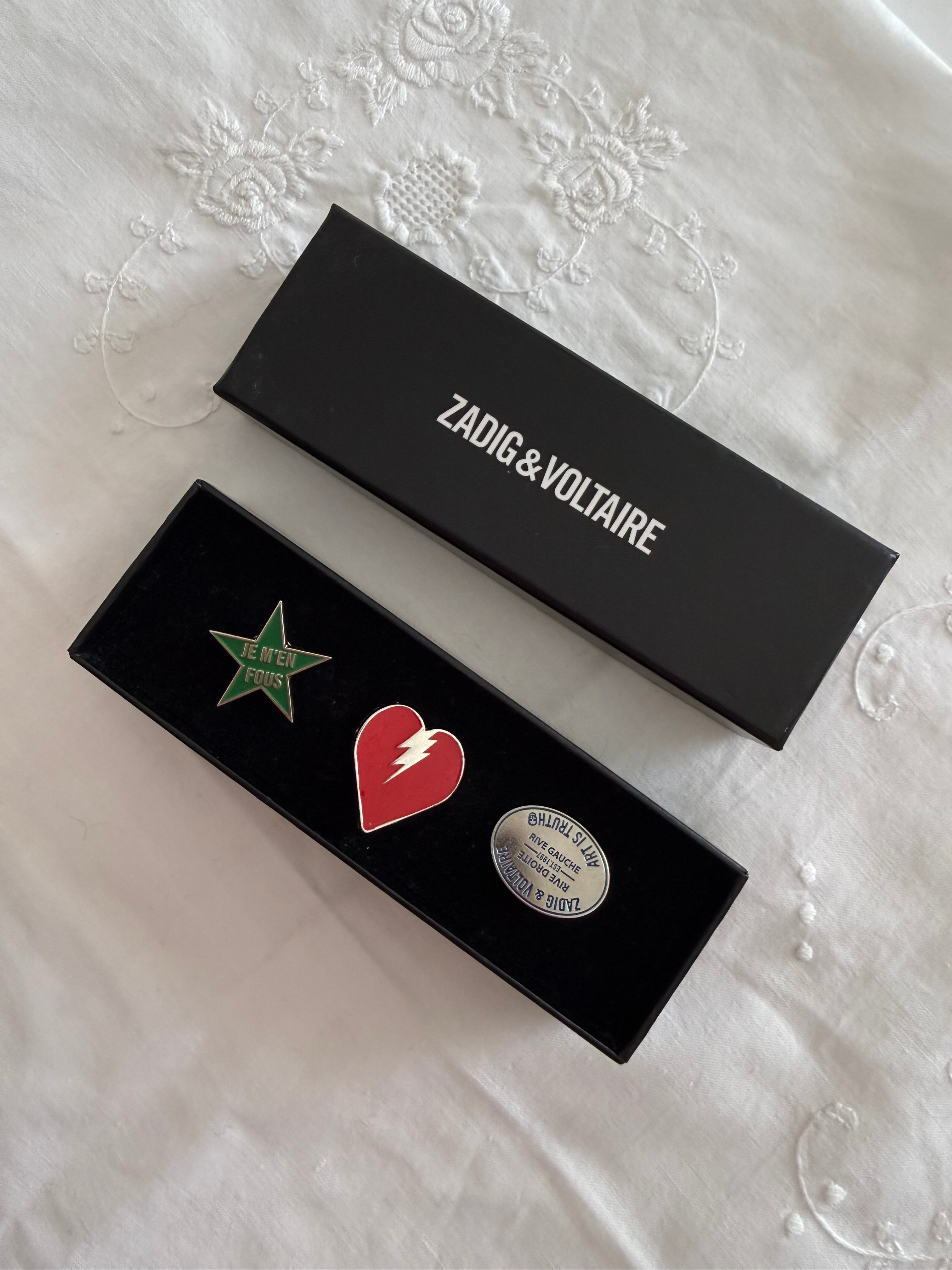 Zadig & Voltaire 3 different brooch