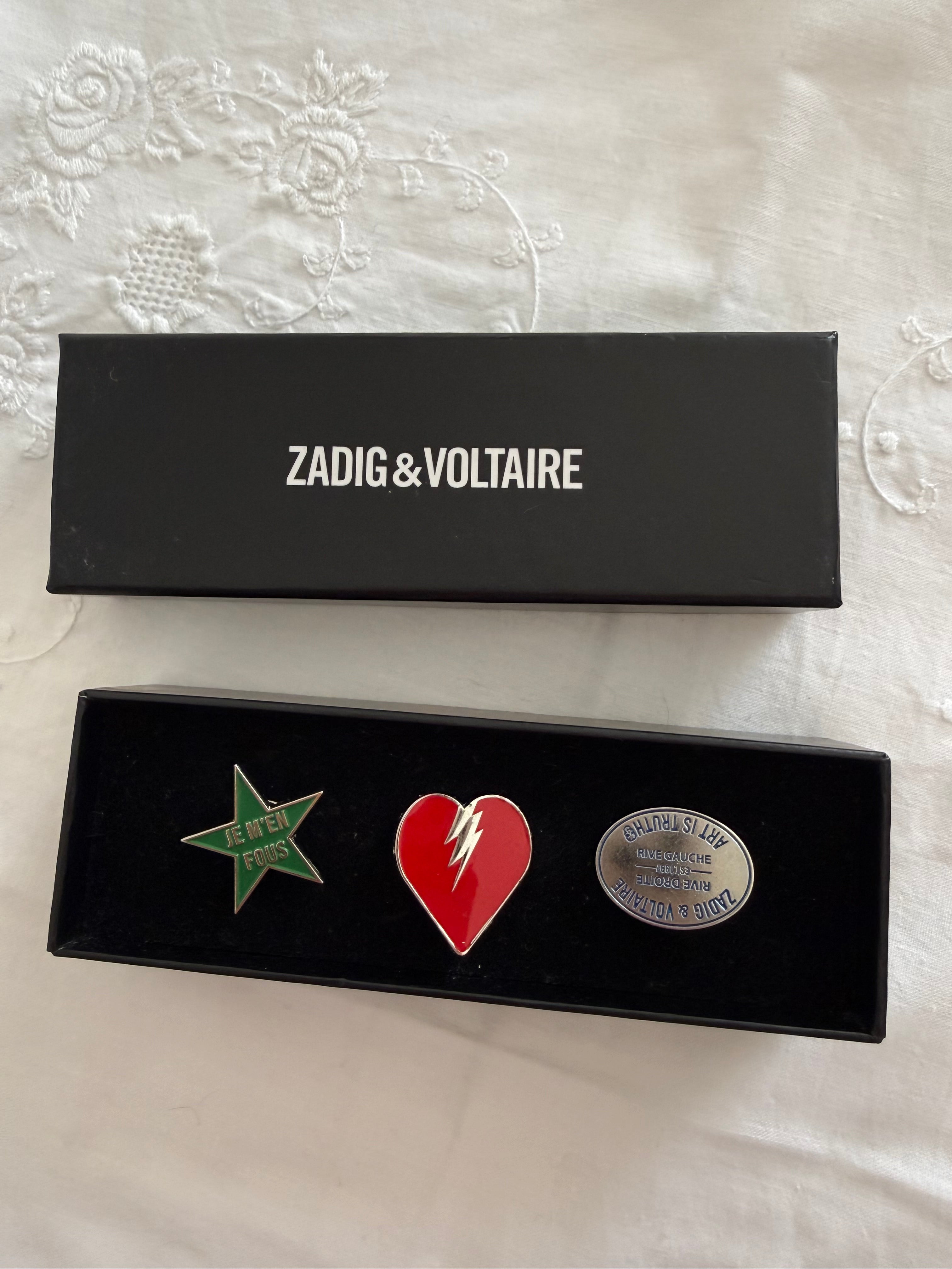 Zadig & Voltaire 3 different brooch