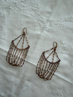 Vintage chandelier gold silver 925 earrings