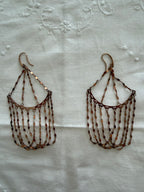 Vintage chandelier gold silver 925 earrings