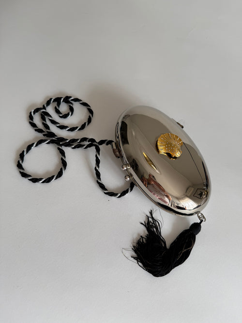 Clutch silver gold shell