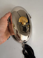 Clutch silver gold shell