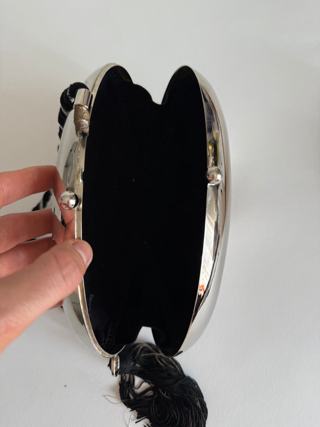 Clutch silver gold shell