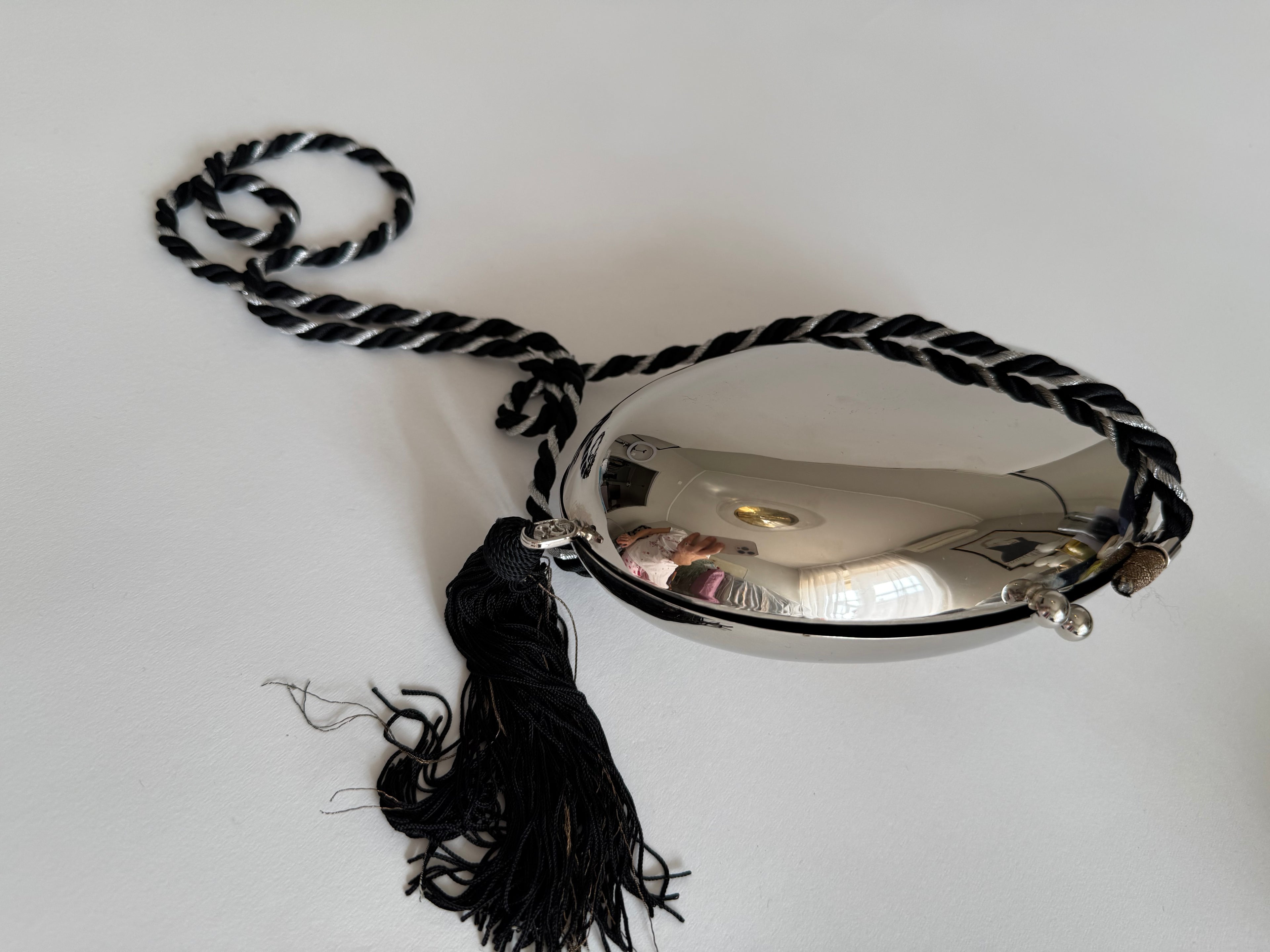 Clutch silver gold shell