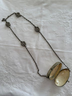 Vintage mother-of-pearl pill necklace