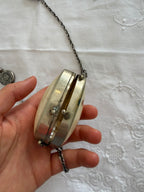 Vintage mother-of-pearl pill necklace