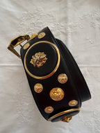 Wide belt gold metal lion heads 90s