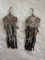 Earrings fringe pendant stones