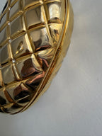 Vintage gold clutch egg strass 80s