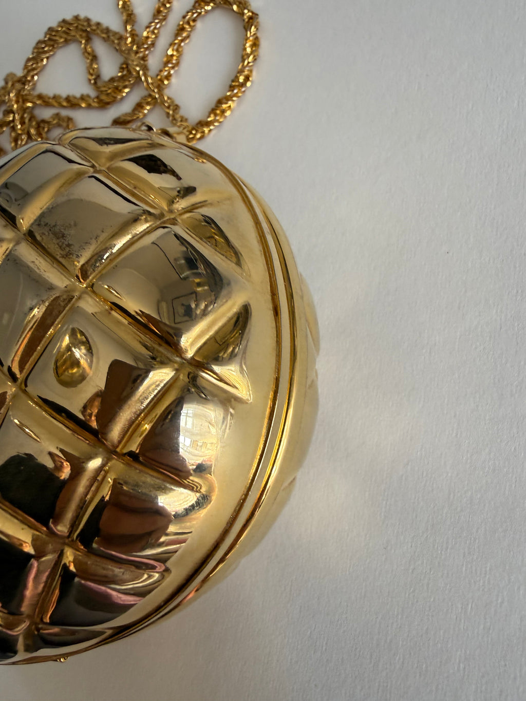 Vintage gold clutch egg strass 80s