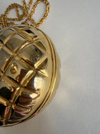 Vintage gold clutch egg strass 80s
