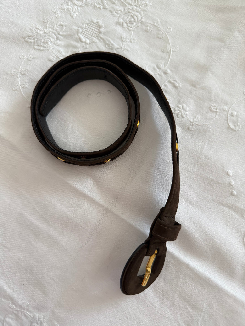 Salvatore Ferragamo brown belt vintage