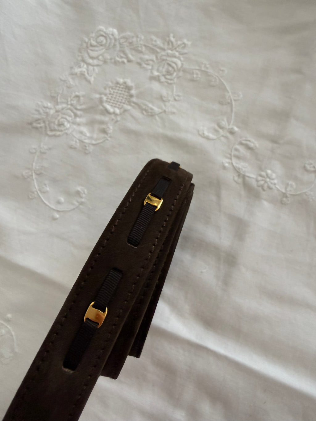 Salvatore Ferragamo brown belt vintage