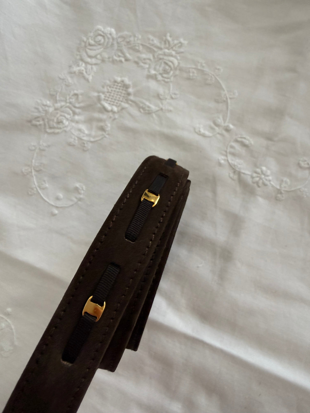 Salvatore Ferragamo brown belt vintage