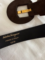Salvatore Ferragamo brown belt vintage