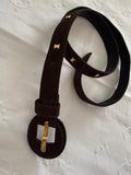 Salvatore Ferragamo brown belt vintage